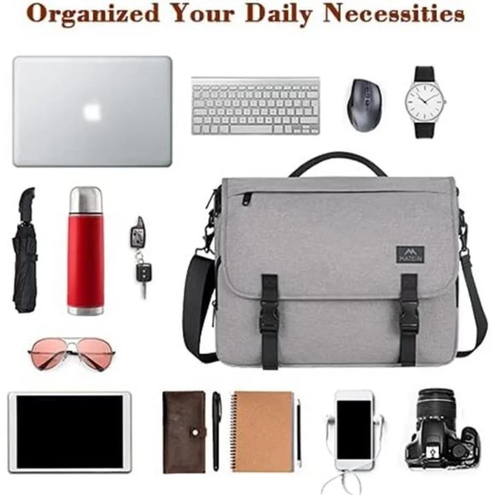 Business Briefcase for Men Women Durable Water Resistant Laptop Bag Travel